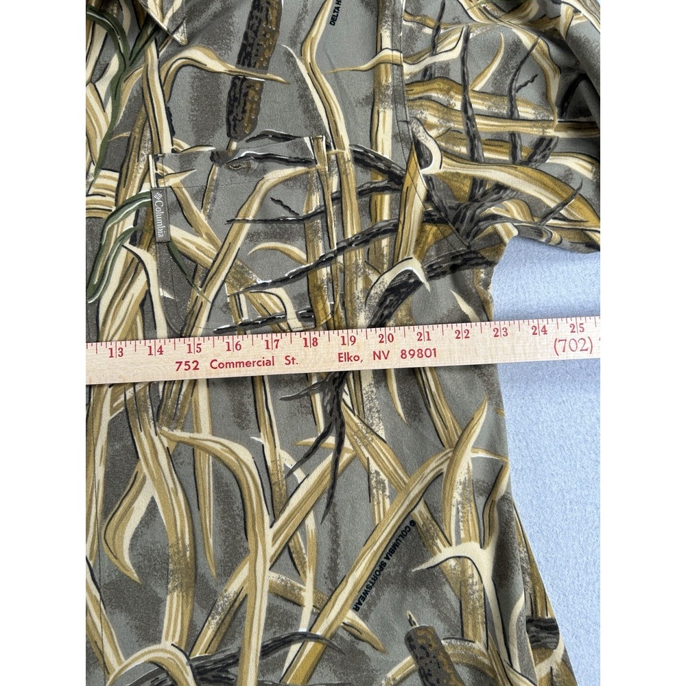 Columbia Mens Marsh Camo Button Up Long Sleeve Hunting Shirt Size LARGE - Picture 6 of 8